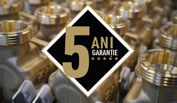 Logo garanție de 5 ani în legătură cu imaginea unei vane