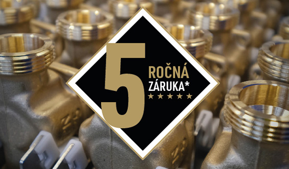 Logo 5-ročnej záruky v spojení s obrázkom ventilu